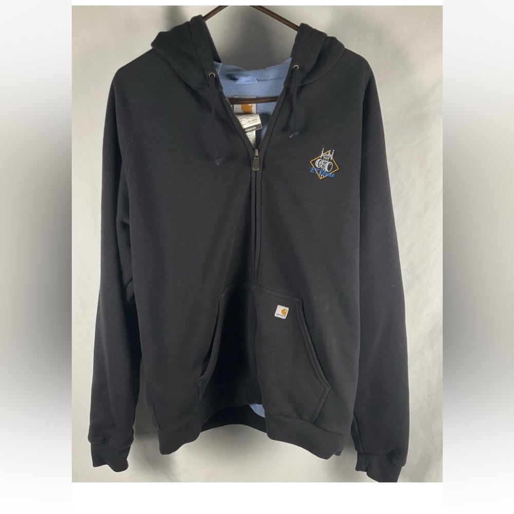 Carhartt Women’s 2x Black Thermal Lined Full Zip Hoodie Jacket Workwear Durable